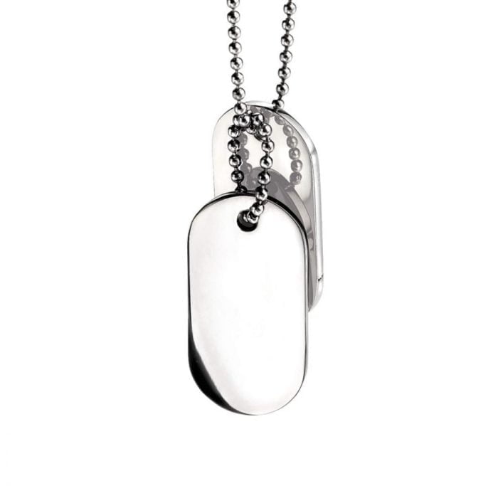Necklace-Stainless Steel Oval Dogtags 56cm Fred Bennett product image