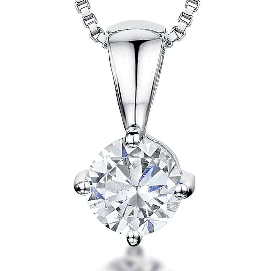 Jools By Jenny Brown Sterling Silver Solitaire Cubic Zirconia Necklace