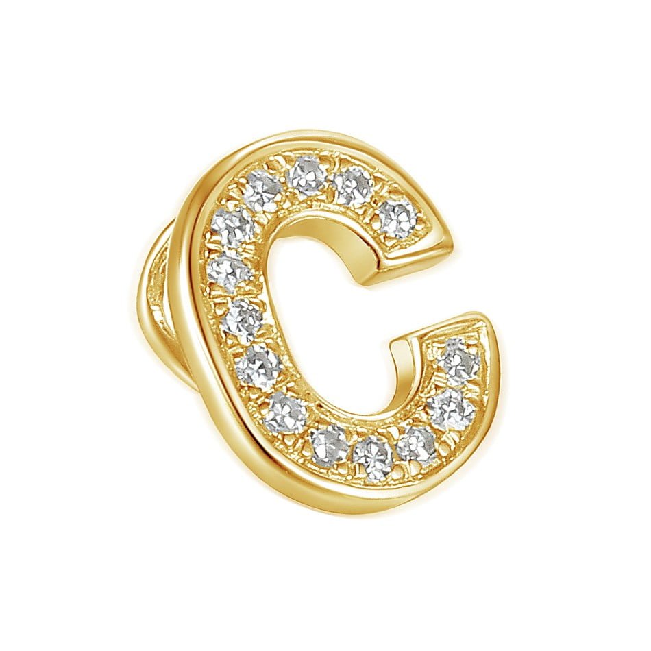 9ct Yellow Gold Diamond Initial 'C' Necklace