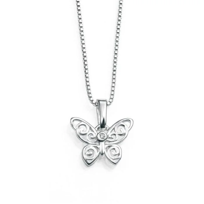 D for Diamond Diamond Butterfly Pendant product image