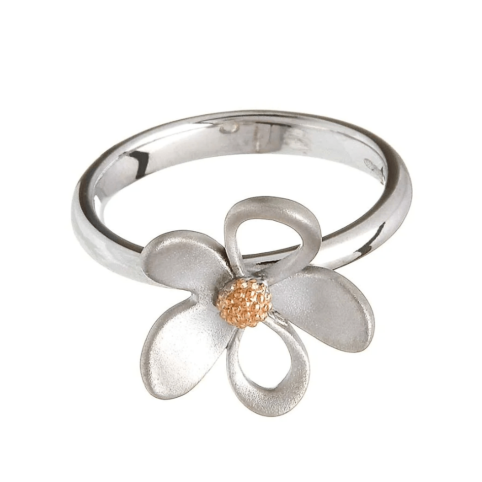 House Of Lor Silver & Irish Rose Gold Open & Closed Petal Ring