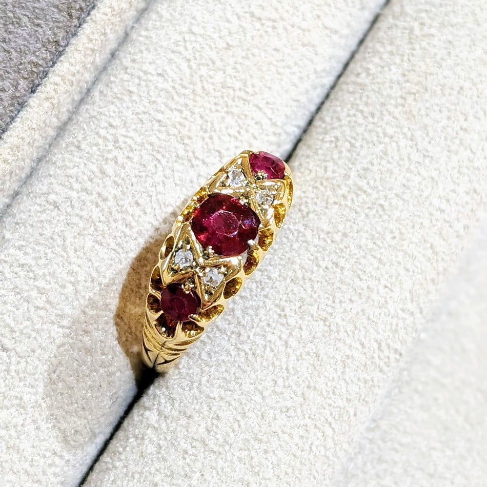 Pre-Owned 18ct Yellow Gold Ruby & Diamond Ring