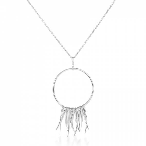Rachel Galley Silver Molto Spike Loop Necklace