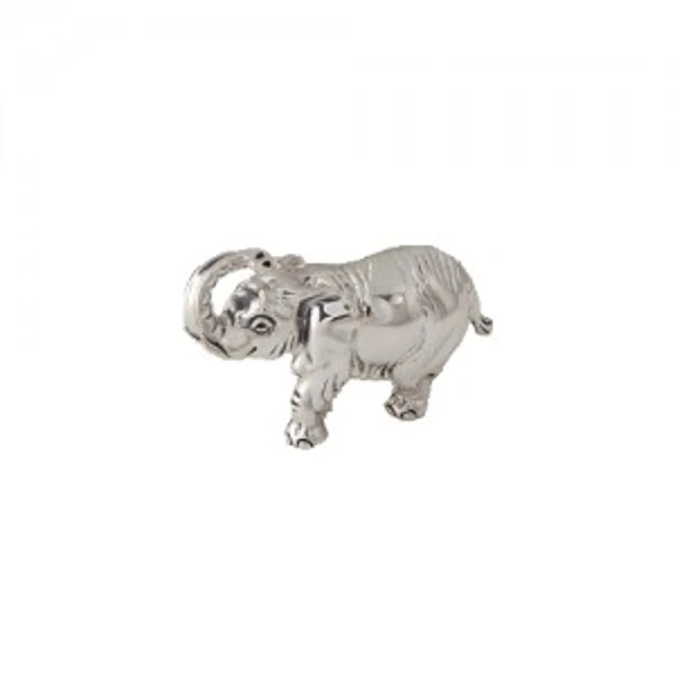 Saturno Silver Enamel Small Elephant Ornament