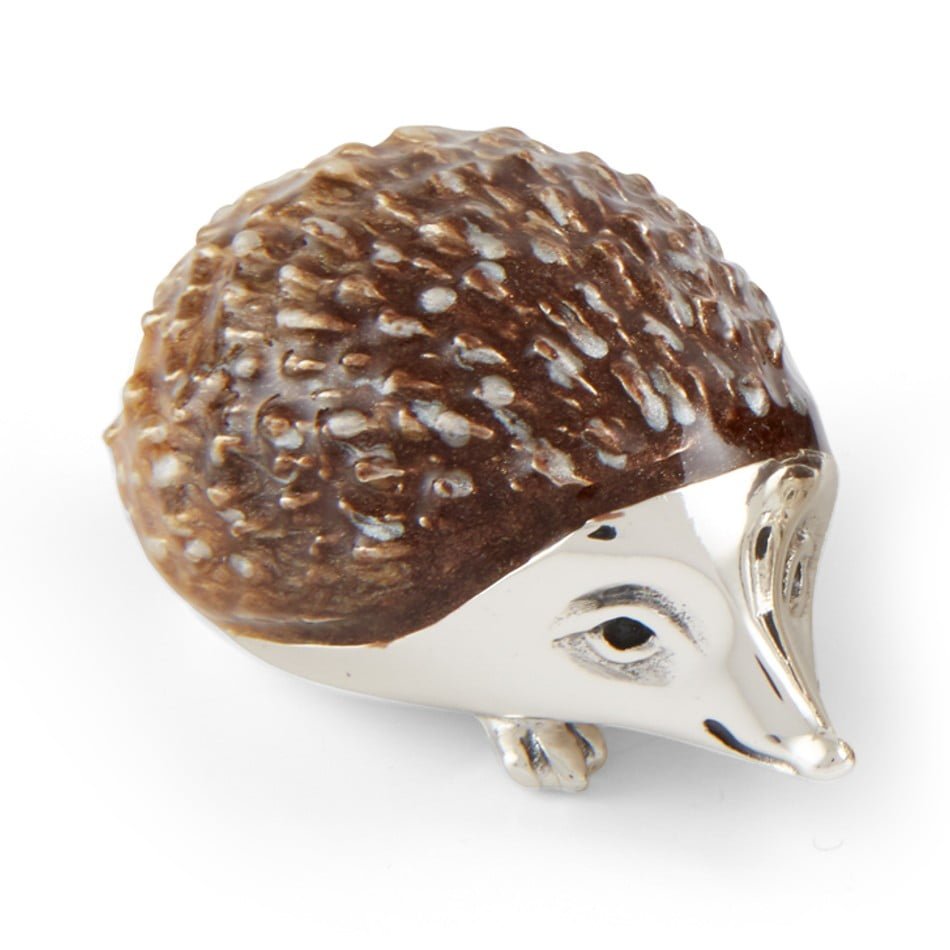 Saturno Sterling Silver Enamel Medium Hedgehog Ornament