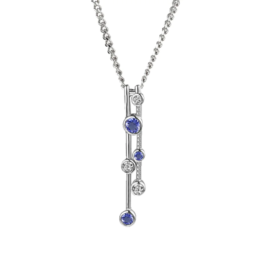 Amore Sterling Silver Tantalise Tanzanite Necklace