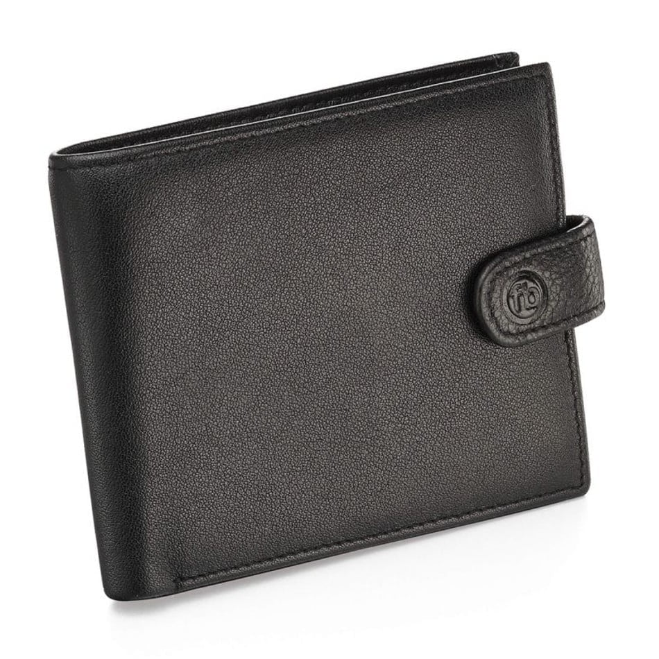 Fred Bennett Black Leather Wallet with Coin Purse