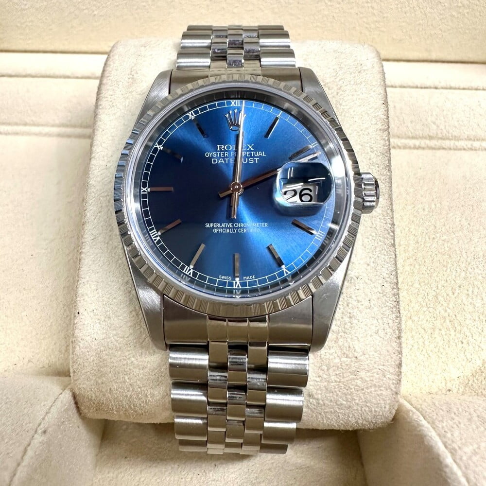 Pre-Owned Rolex Datejust 36mm Blue Dial Watch