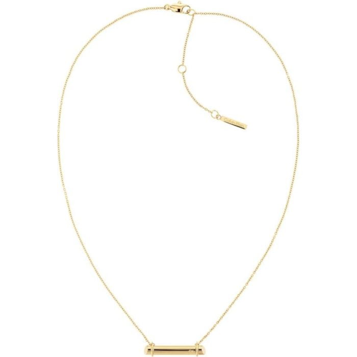 stainless steel Gold Plated Bar Necklace by calvin klein