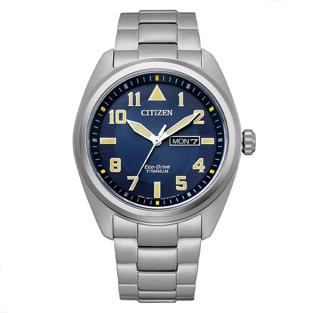 Citizen Eco-Drive Mens Super Titanium Blue Dial Watch