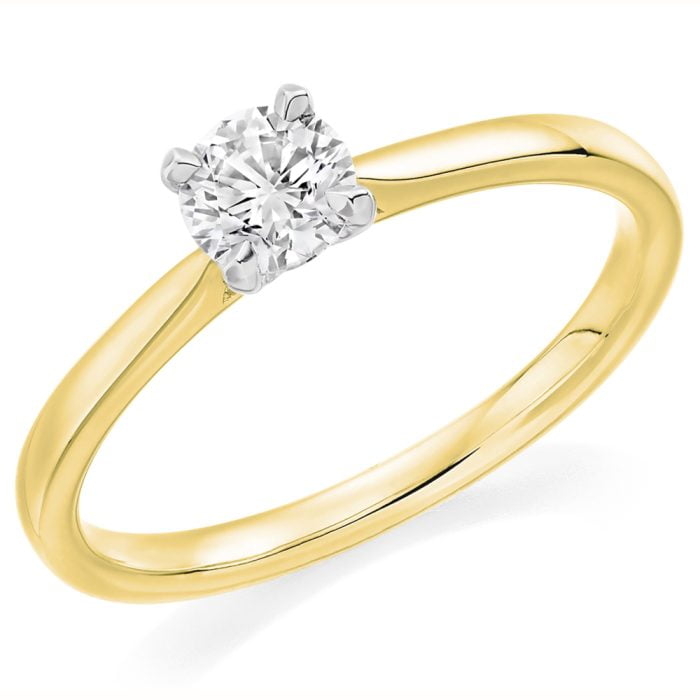 18ct Yellow Gold Diamond Solitaire Engagement Ring