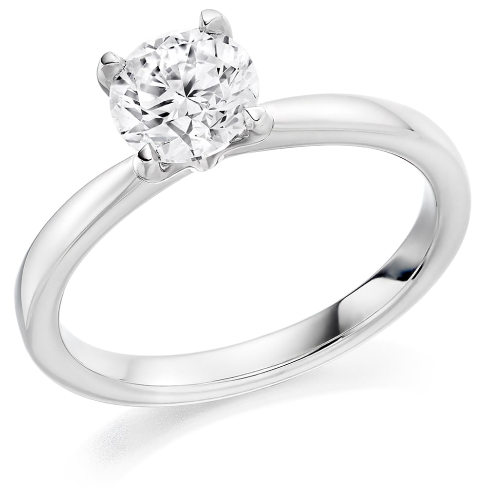 Platinum 0.70ct Diamond Solitaire Engagement Ring