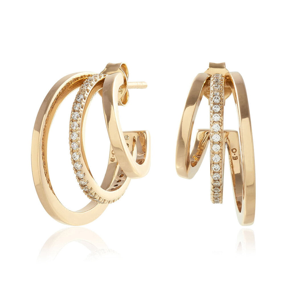 Olivia Burton Classic Gold Plated Multi Hoop Earrings