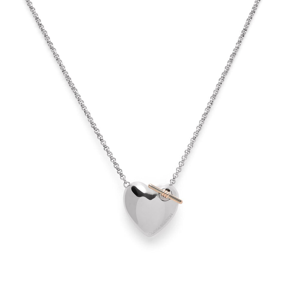 Olivia Burton Classic Silver Knot Heart Necklace