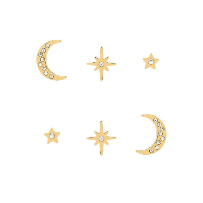Olivia Burton Gold Plated Star and Moon Earring Stack Sets