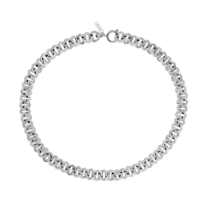 olivia burton womens Signature Silver Chain necklace