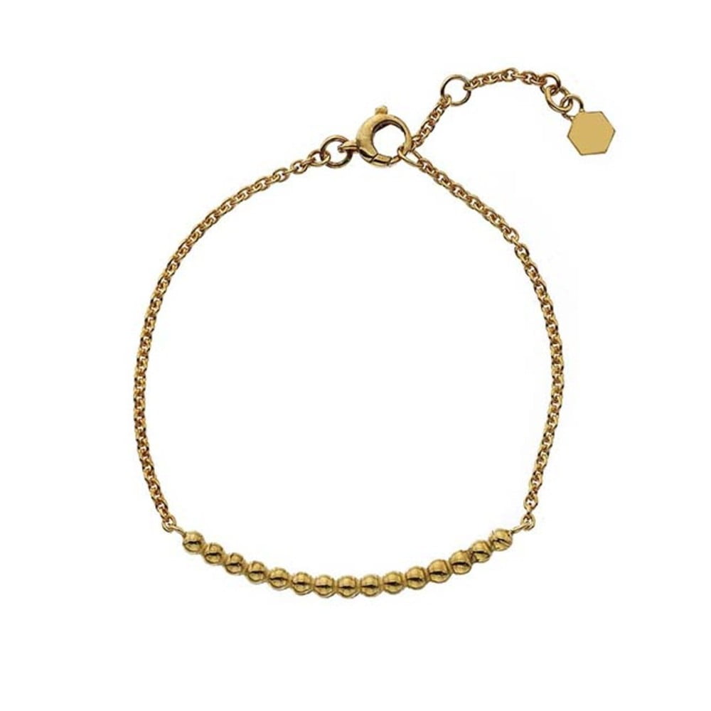 Curteis Silver Gold Plated Bead ID Bracelet