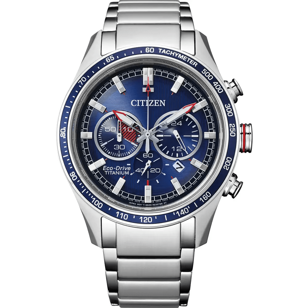 Citizen Mens Eco-Drive Blue Super Titanium™ Chronograph Watch