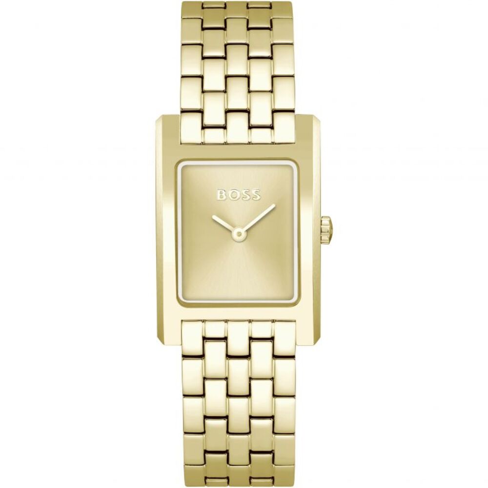 BOSS Ladies Lucy Gold Stainless Steel Tank Watch