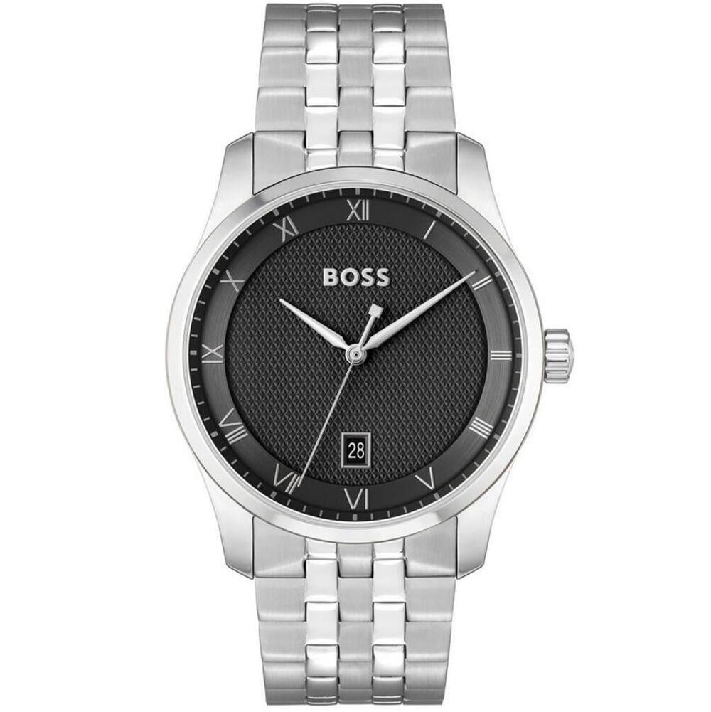 BOSS Mens Principle Black Dial Bracelet Watch
