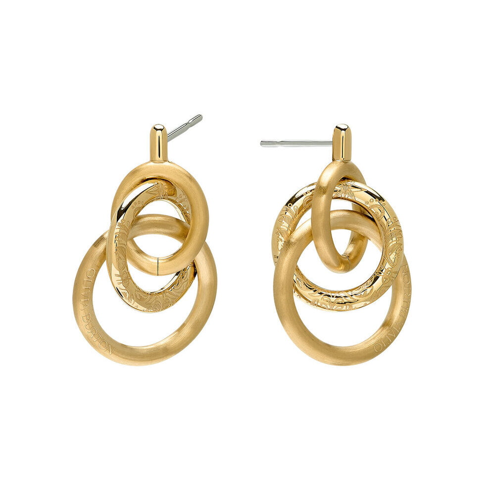 Olivia Burton Classic Encircle Gold Plated Stud Drop Earrings
