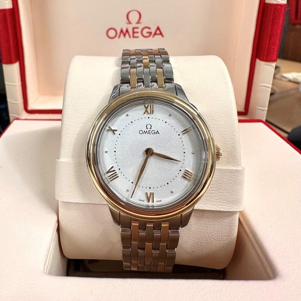 New Omega Ladies De Ville Prestige Steel & 18ct Gold Watch