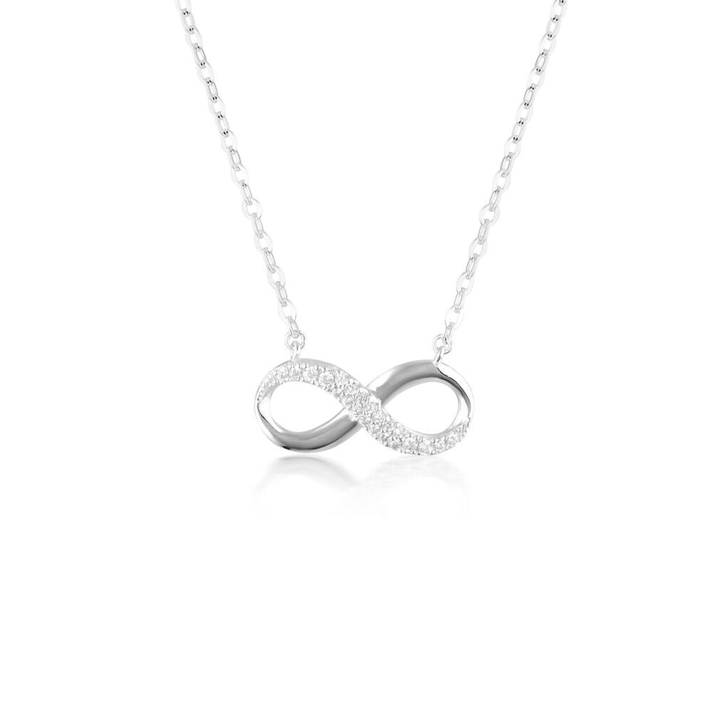 Georgini Forever Silver CZ Infinity Necklace