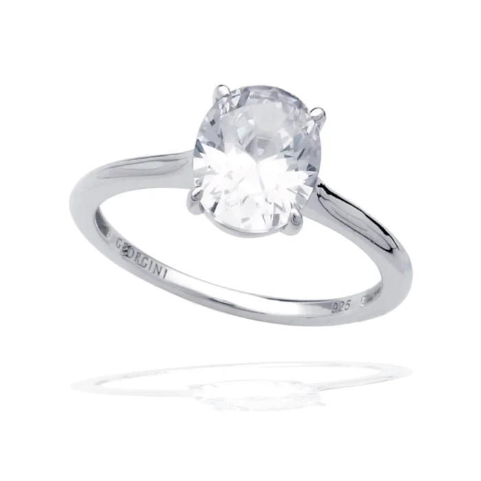 Georgini Silver Solitaire Ring | Cubic Zirconia