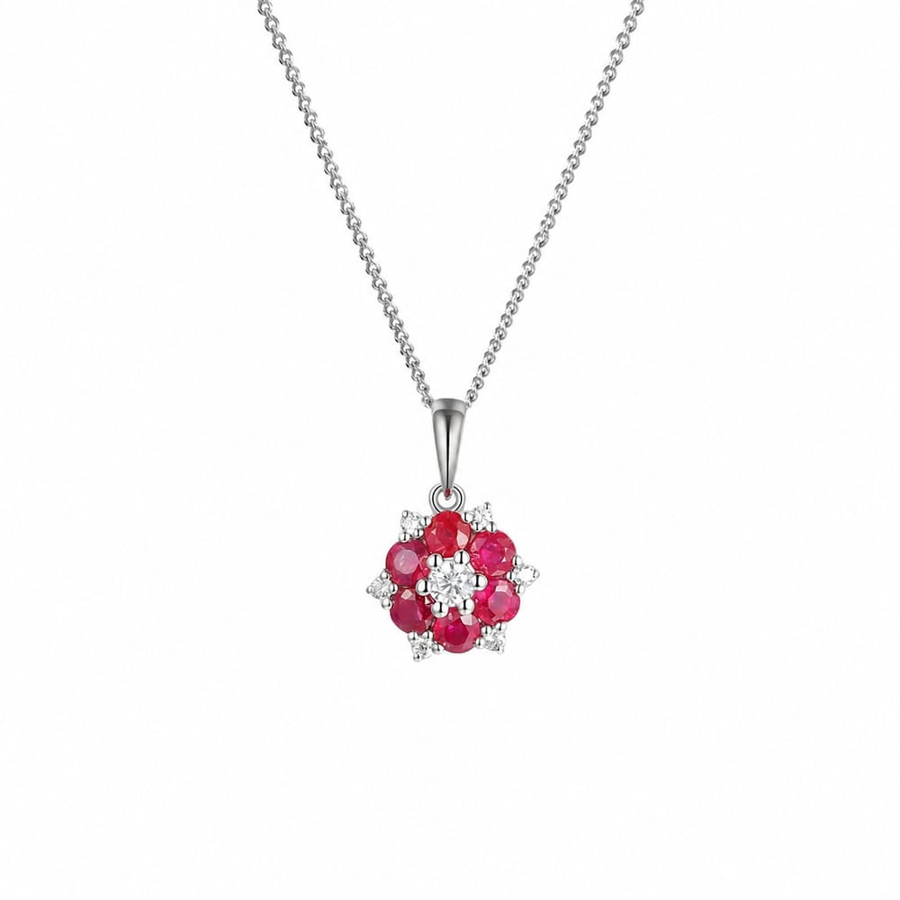 Amore 9ct White Gold Ruby Artemis Pendant