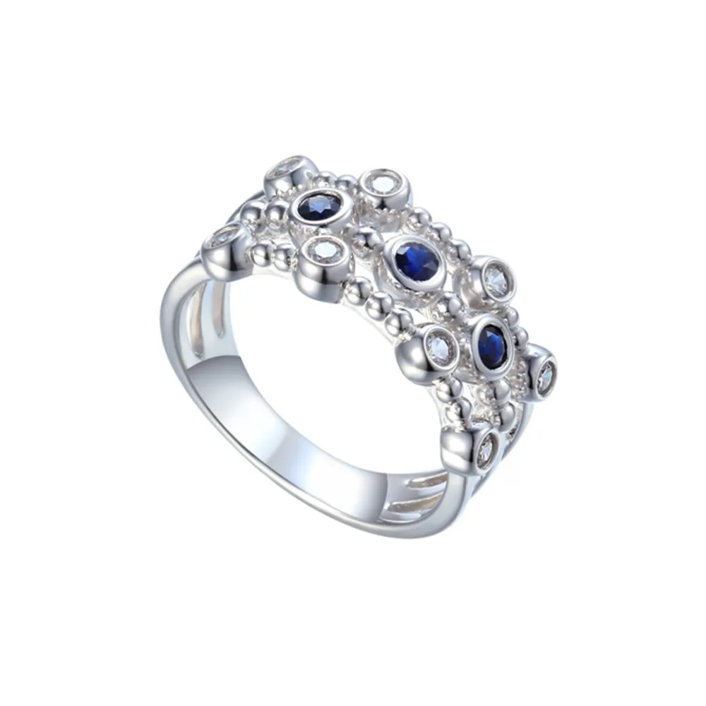 Amore Silver Sapphire Curio Bubble Ring