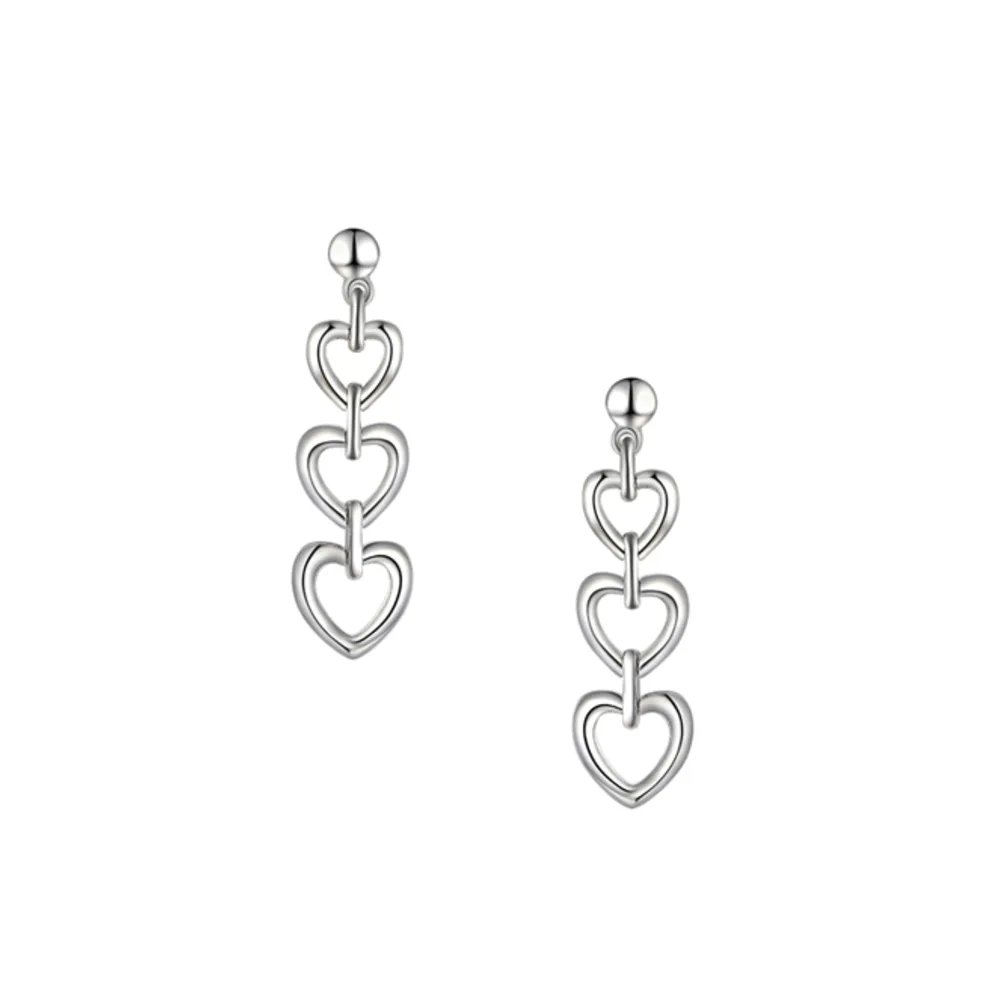 Amore Silver Unity Drop Earrings