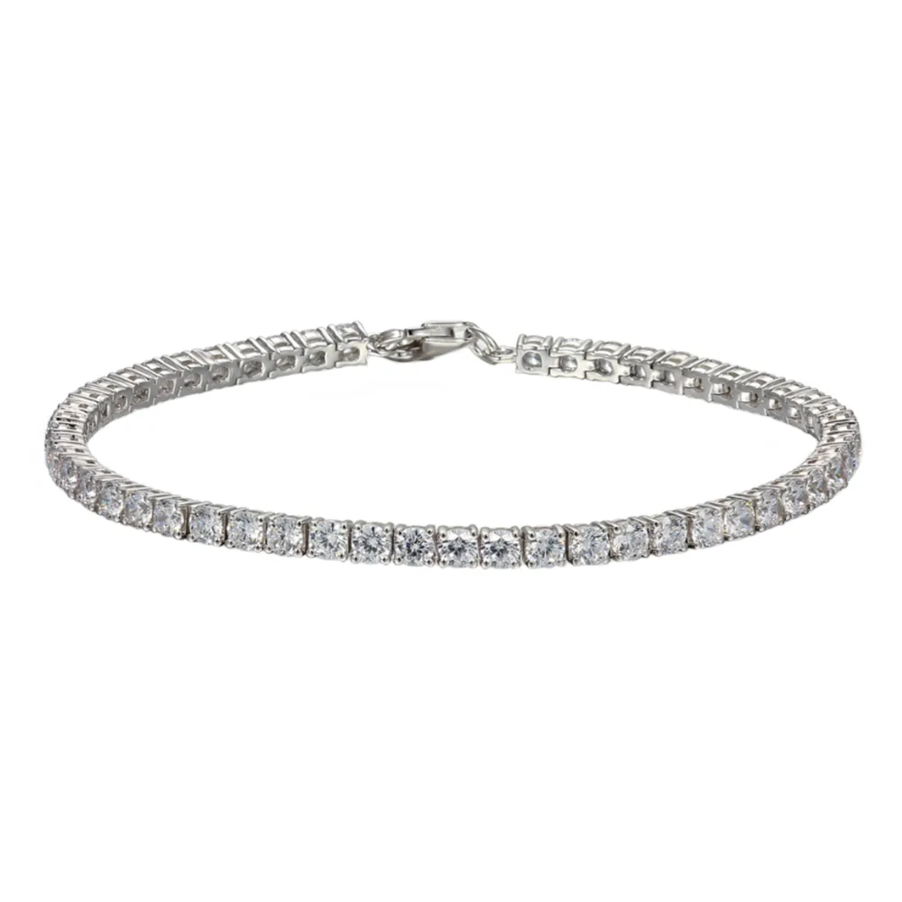 Amore Silver CZ Ice Cold Bracelet