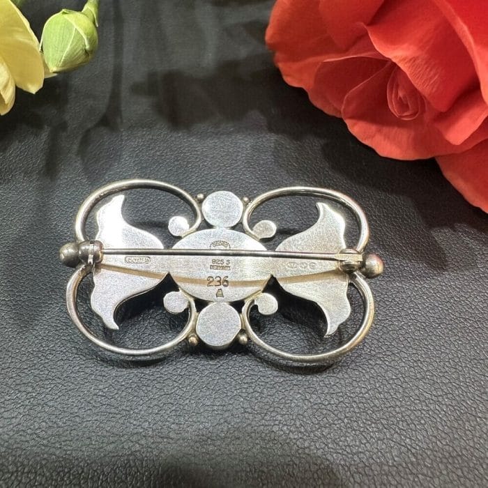 Second Hand Sterling Silver Georg Jensen Brooch - Image 2