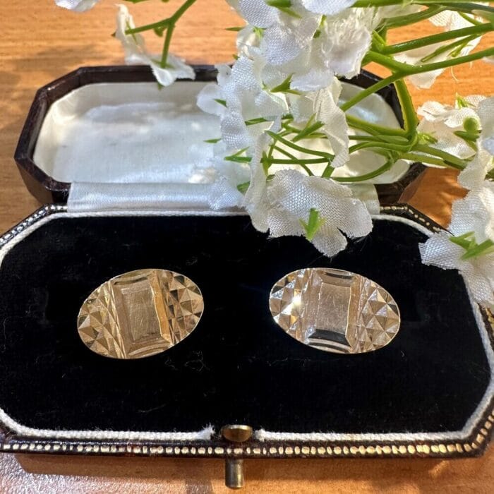 9ct Gold Cufflinks | Oval Cufflinks | Second Hand Jewellery