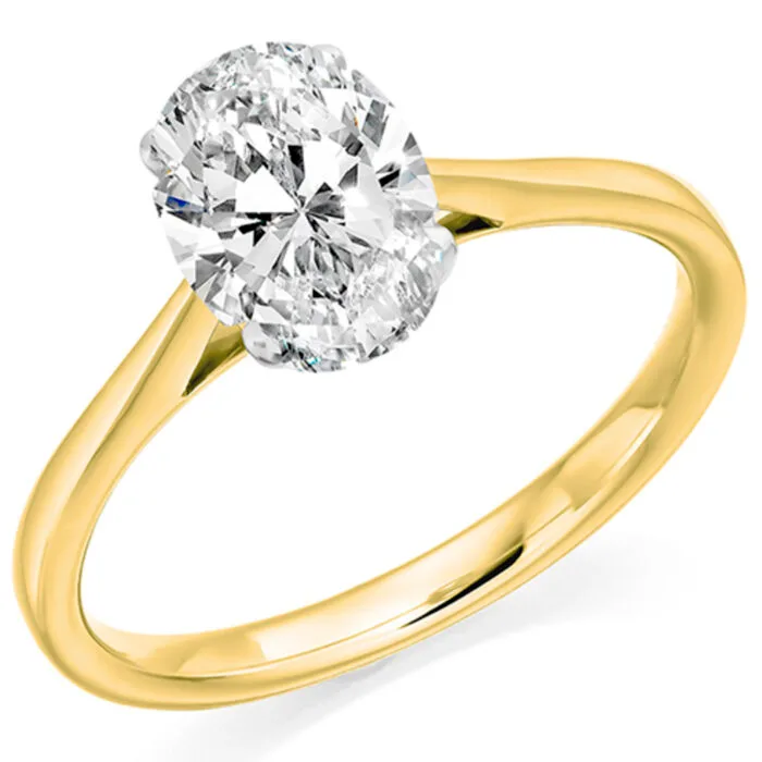 Gold Oval Diamond Ring | Lab Grown | 1.09ct Diamond | Nettletons