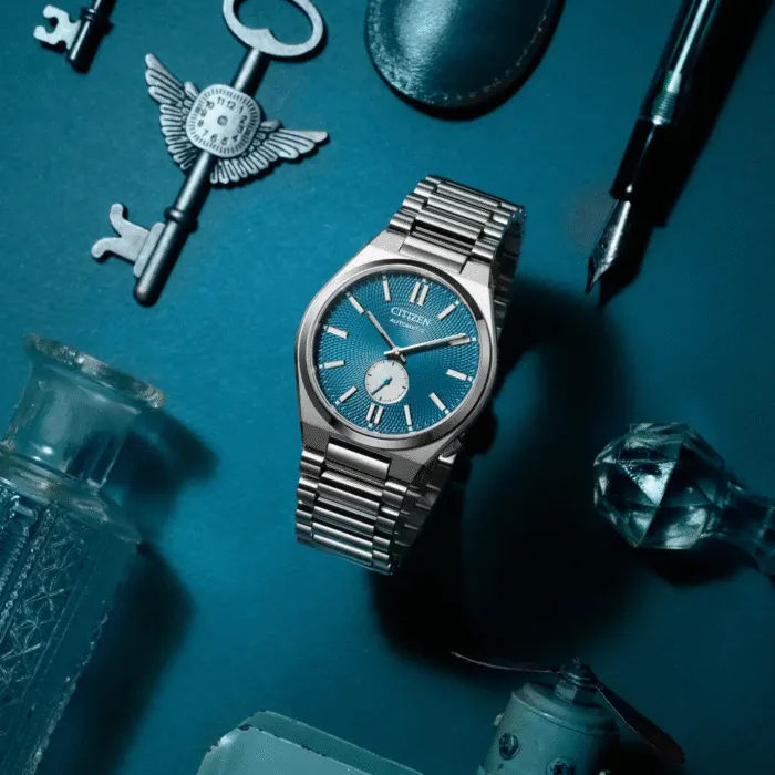 Citizen 'Tsuyosa' Automatic Blue Small Seconds Watch - Image 6