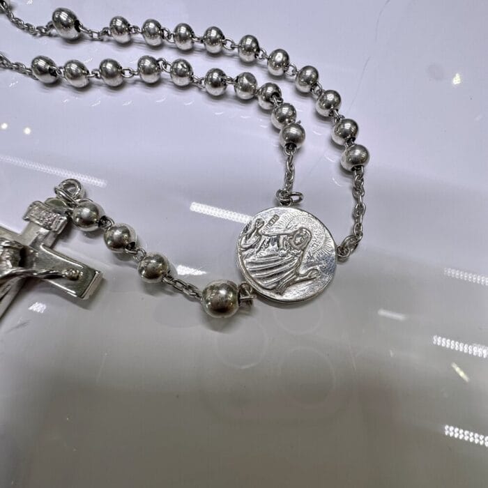 Second Hand Silver Rosary Beads - Image 3