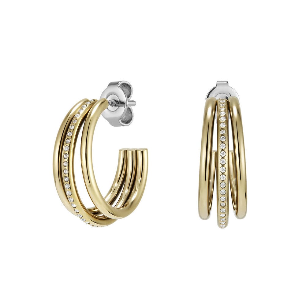 Olivia Burton Trend Edition Ever Stacked Gold Hoop Earrings