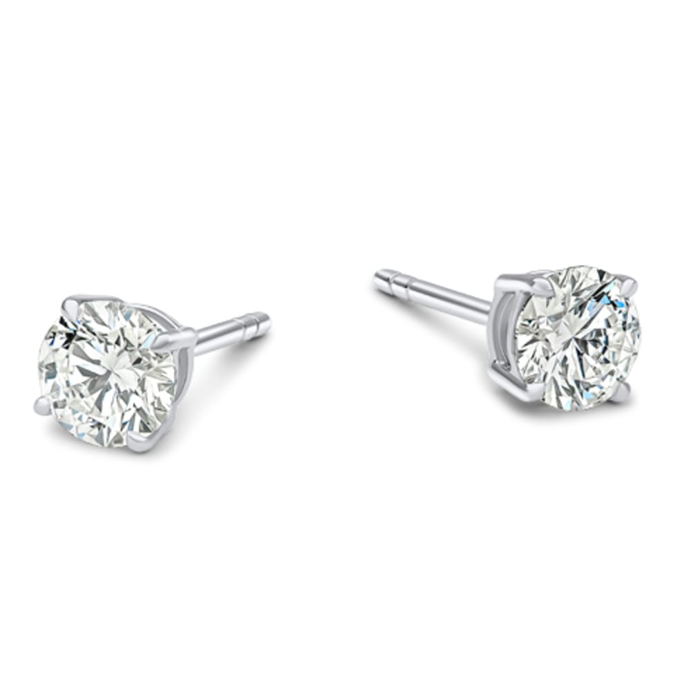 Platinum Lab Grown 1.22ct Round Diamond Stud Earrings