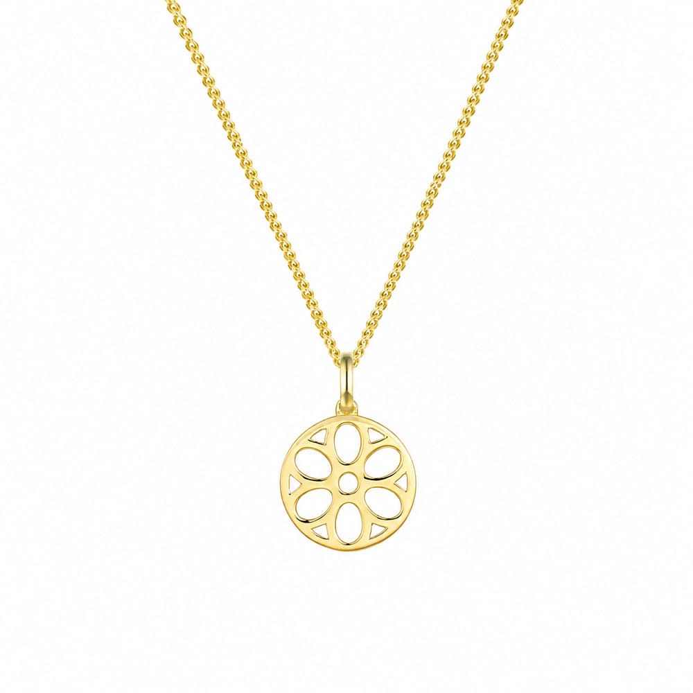 Amore 9ct Yellow Gold Solar Lattice Pendant