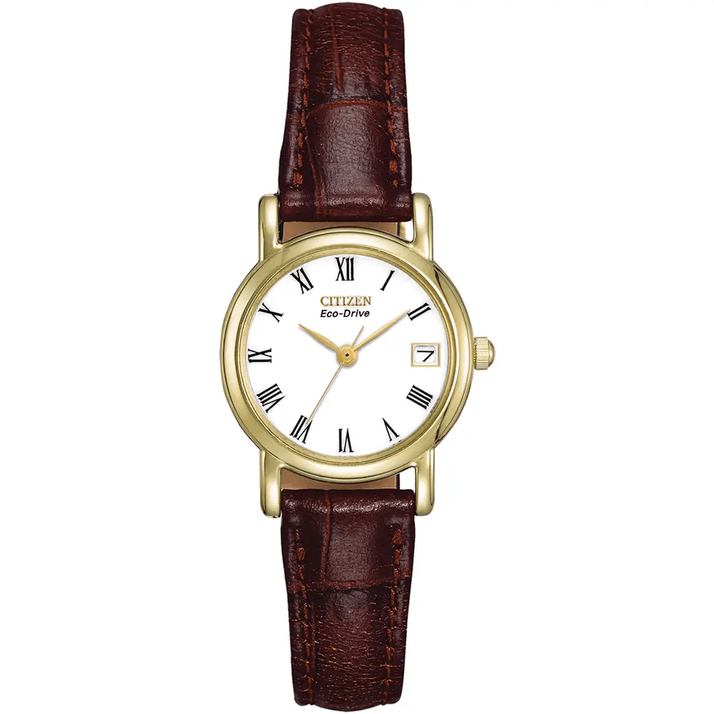 Citizen Ladies Classic Brown Strap Watch