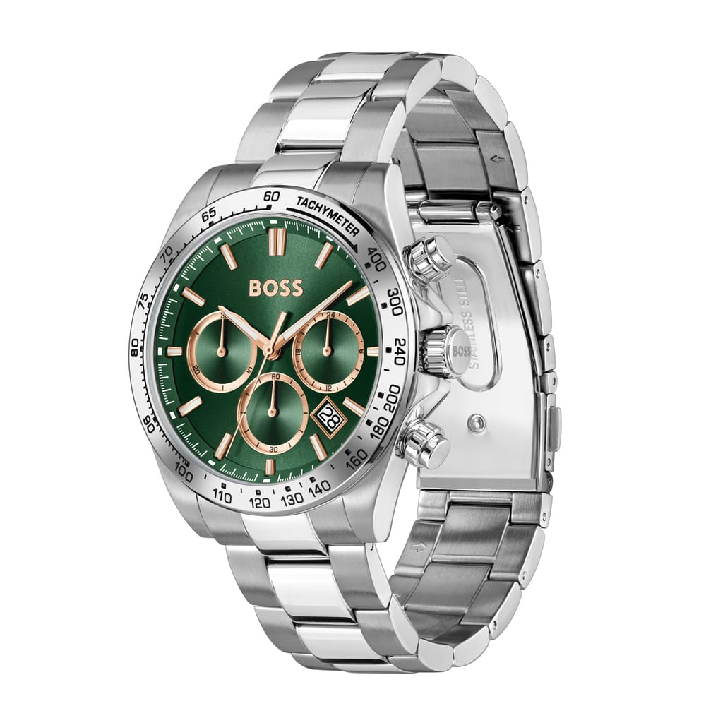 BOSS Men's Hero Green Chronograph Watch - Image 2