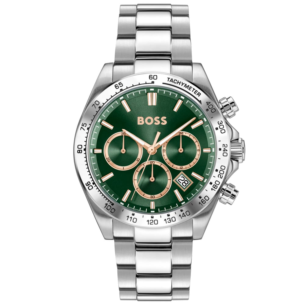 BOSS Men's Hero Green Chronograph Watch
