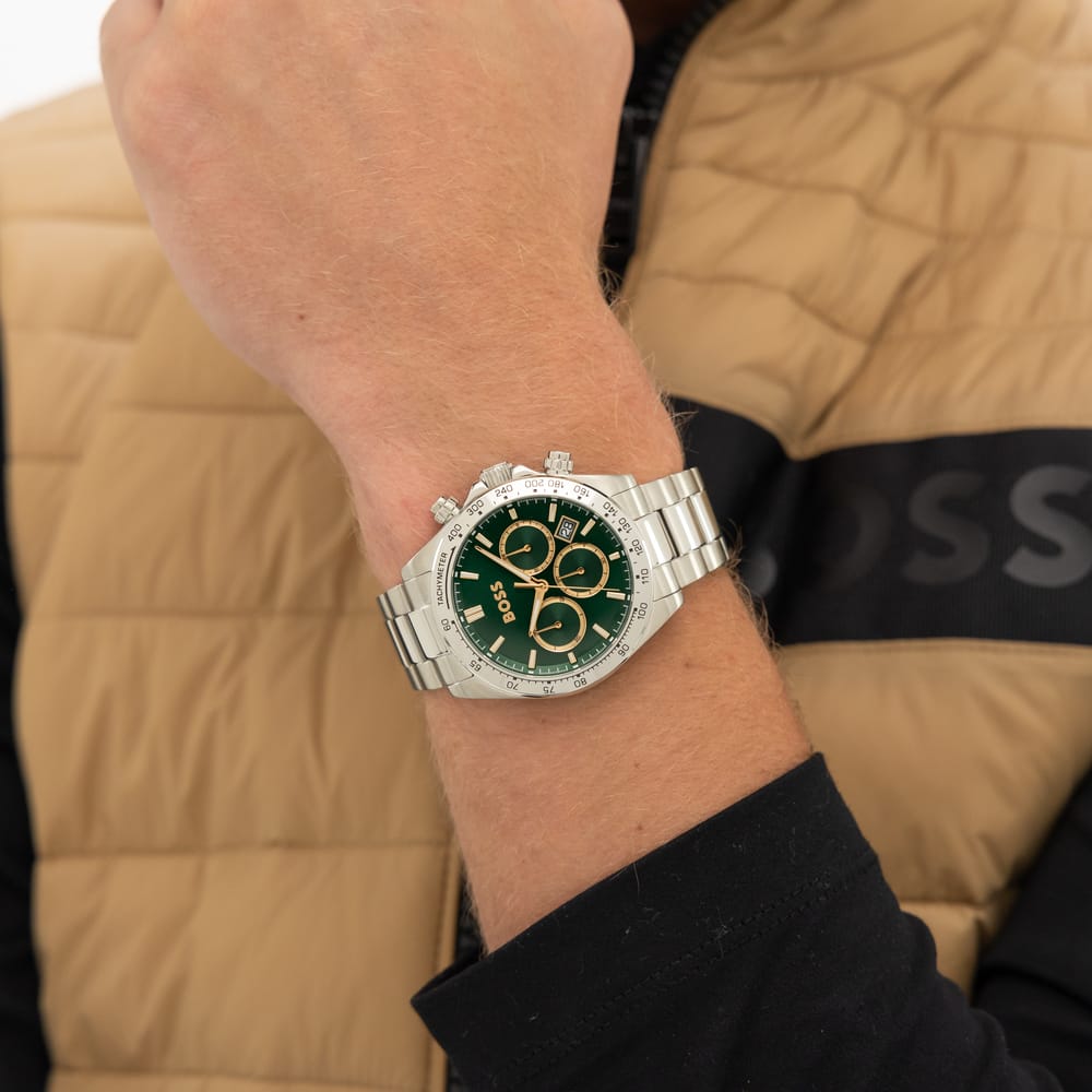 BOSS Men's Hero Green Chronograph Watch - Image 4