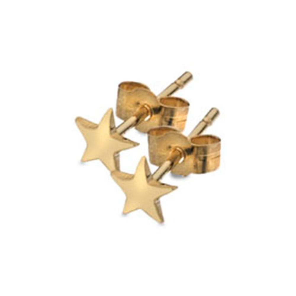 Curteis 9ct Yellow Gold Star Stud Earrings