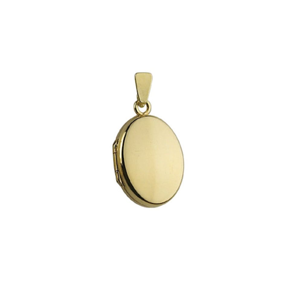 Curteis 9ct Yellow Gold Plain Oval Locket