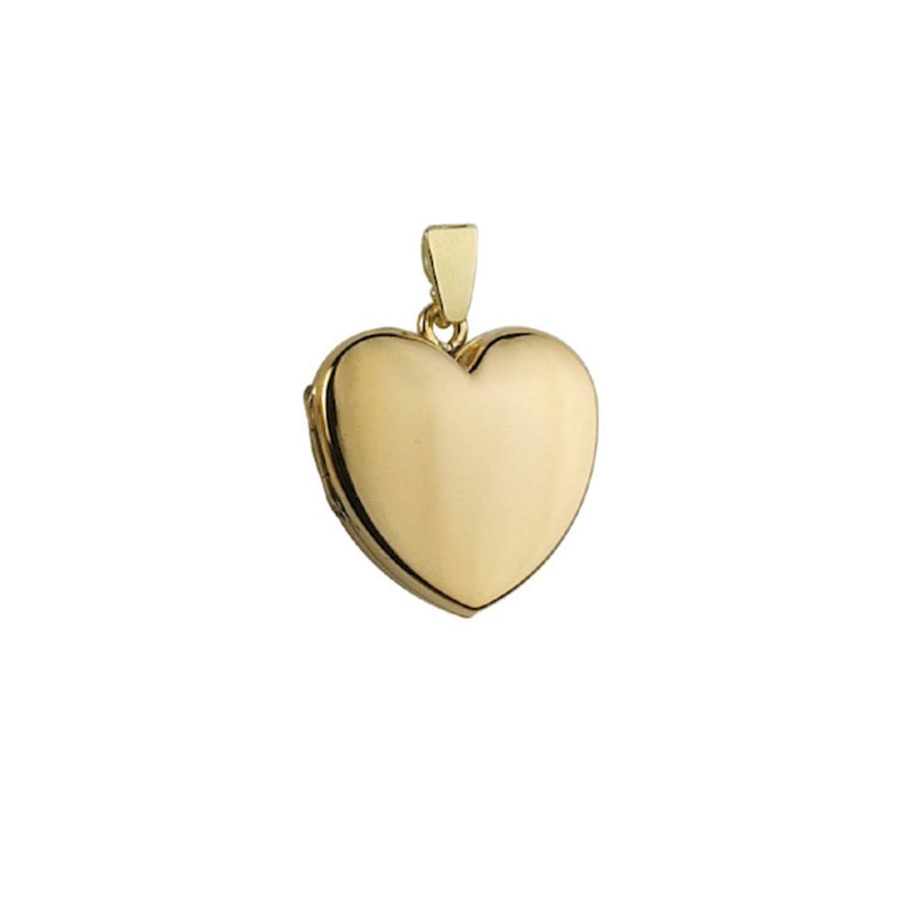 Curteis 9ct Yellow Gold Plain Heart Locket