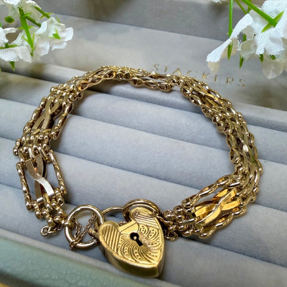 Second Hand 9ct Yellow Gold Gate Bracelet