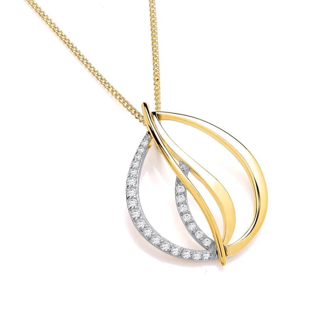 9ct Yellow Gold Treble Clef Diamond Pendant