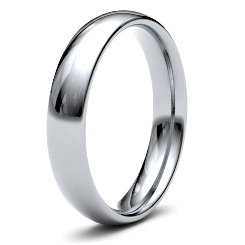 Platinum 4mm Traditional Court Men’s Wedding Band